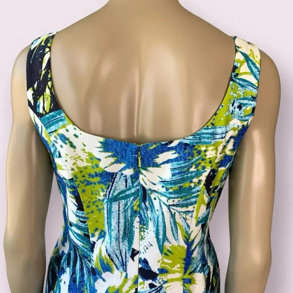 Nine West Floral Sleeveless Fit and Flare Shift Party Dress Size 10 Multicolor - Picture 13 of 16